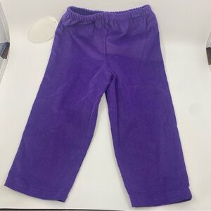 NWT New Vintage Mulberry St. kids purple corduroy cotton pants 3T